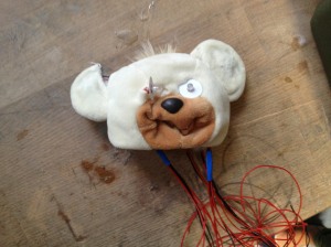 Wiring up ad teddybear (this will look cute eventually).